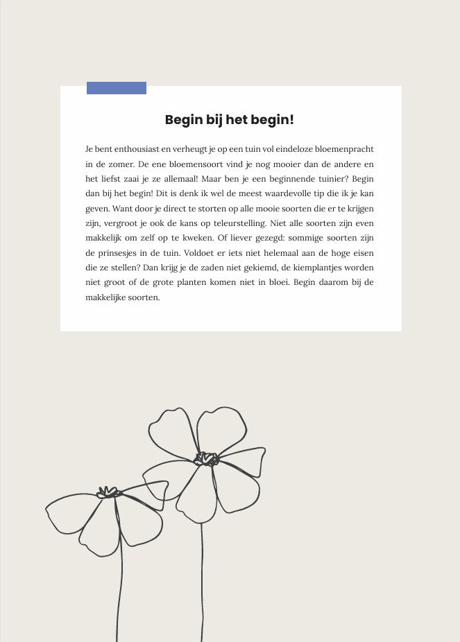 Boek Bloemen zaaien