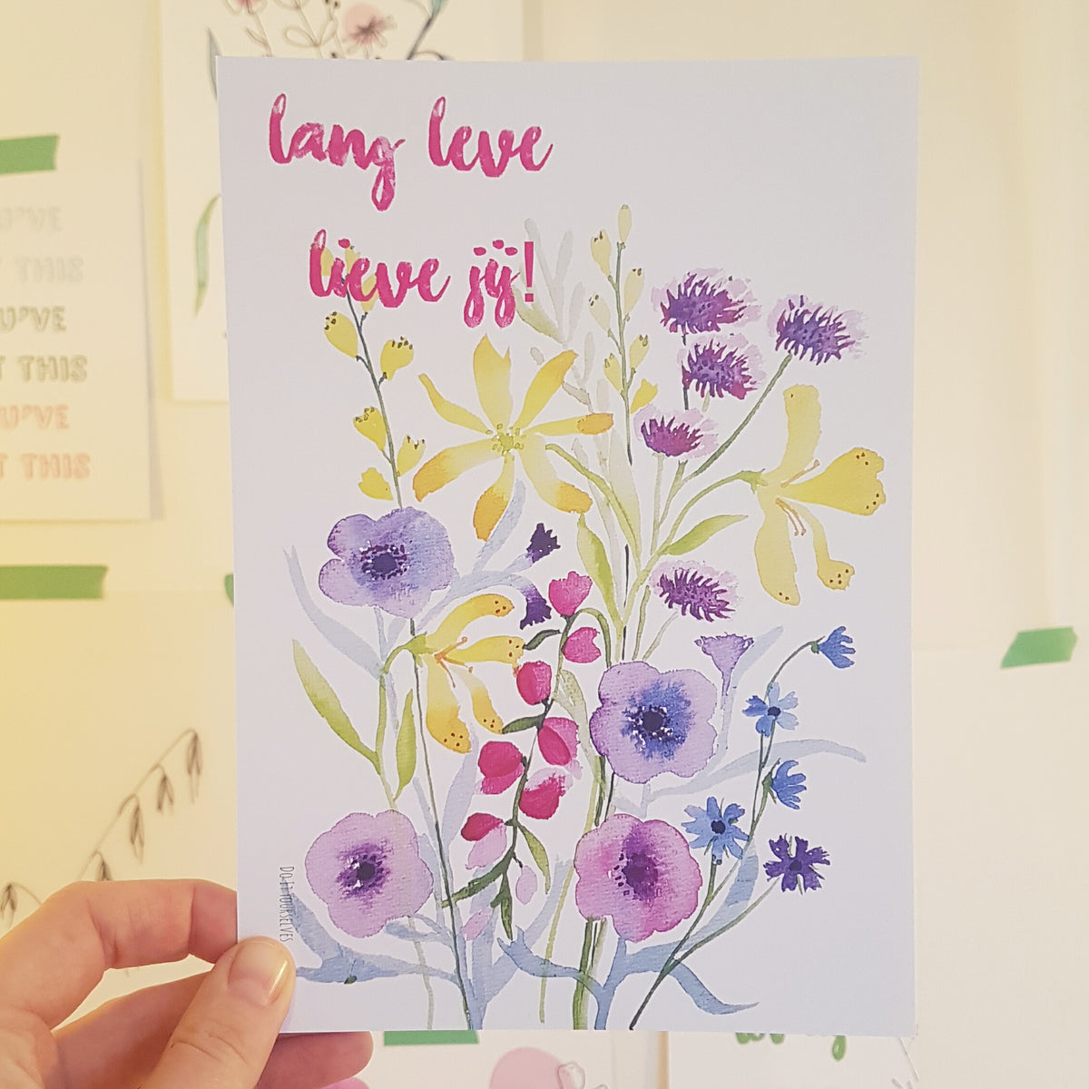 Ansichtkaart Lang leve lieve jij