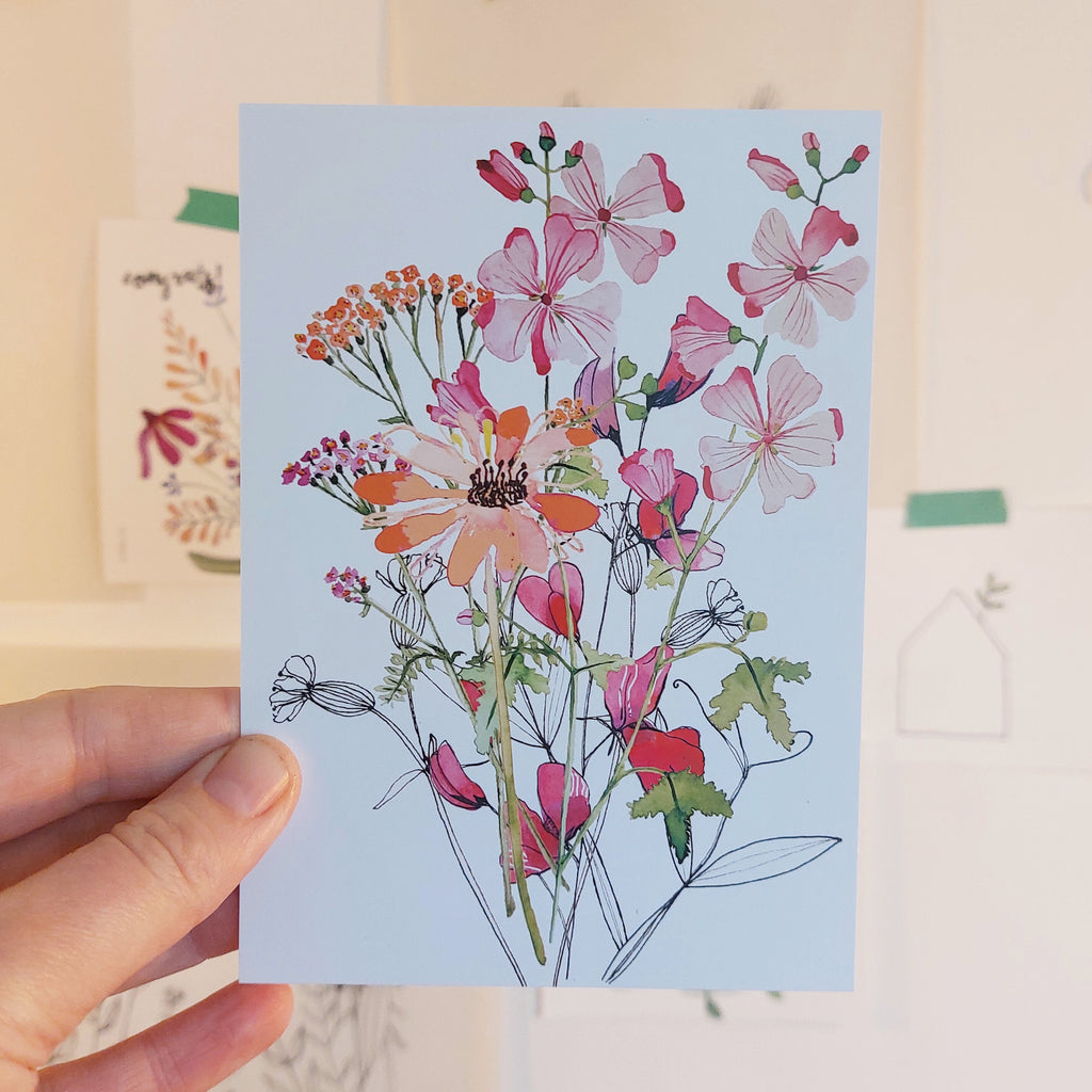 Ansichtkaart Zinnia